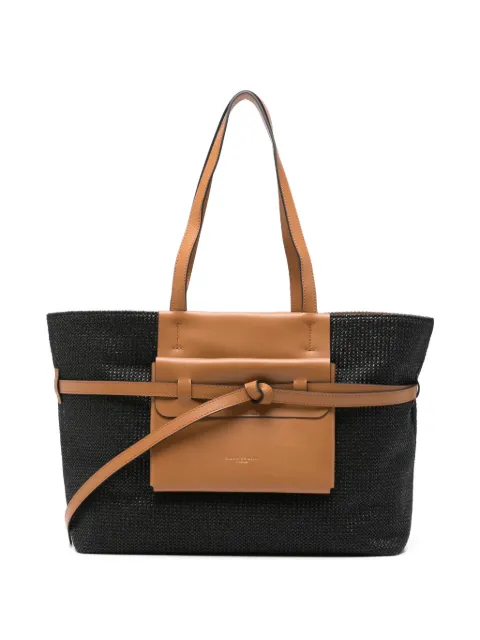 GIANNI CHIARINI Belty top handle knotted tote bag Black BS12136COMMTWISTL