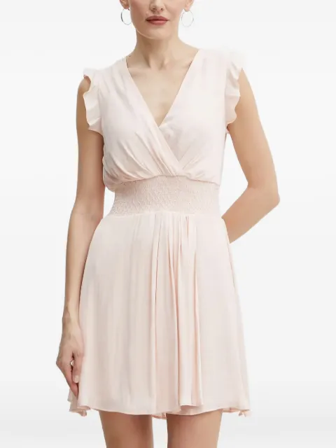 Morgan Rwany ruffled wrap-style mini dress Pink RWANY
