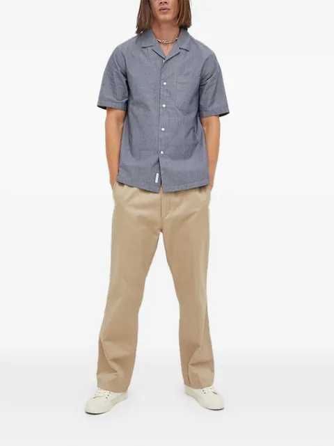 Marc O'Polo revere-collar pocket shirt Blue M64087341054