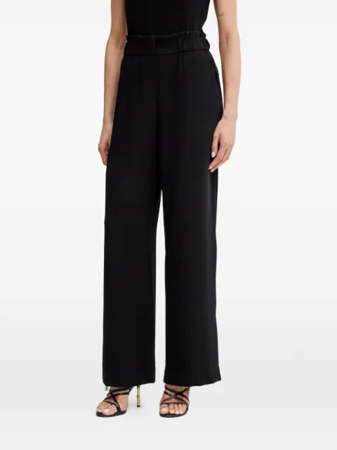 Morgan elasticated wide-leg trousers Black PBIRD