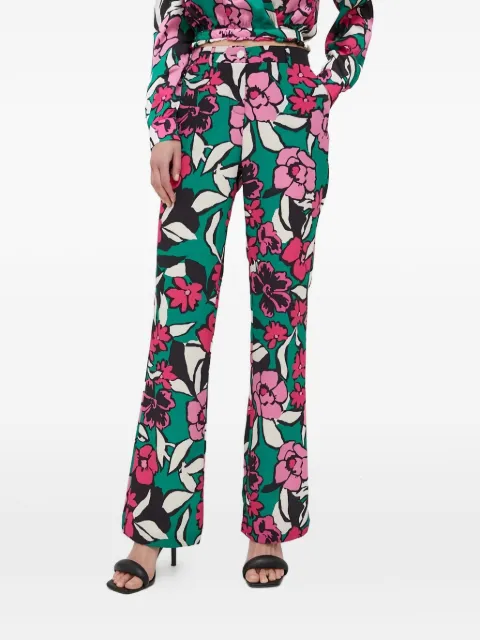Morgan floral trousers Green PONMIFMULTICO