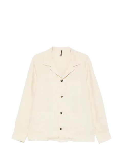 Dell'oglio button linen shirt Neutrals CM01TCR3434