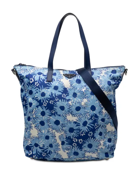 Prada Pre-Owned 2013-2025 Tessuto Stampato satchel Blue 66NK3E66V3DC50G3