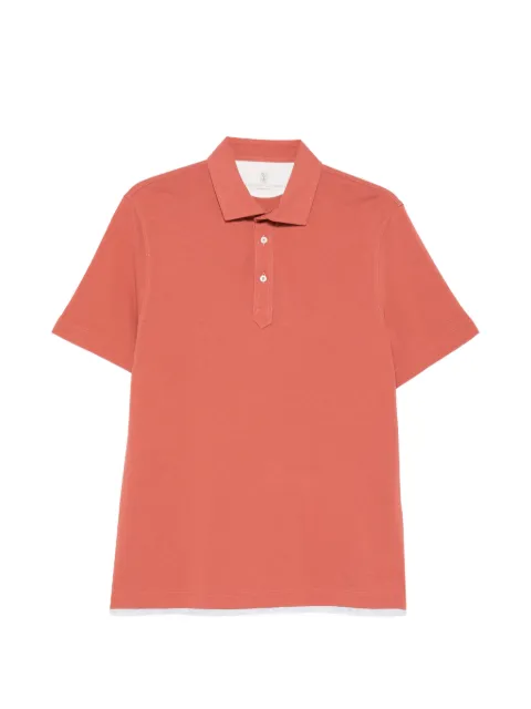 Brunello Cucinelli tipped polo shirt Orange ME8543966CLF05
