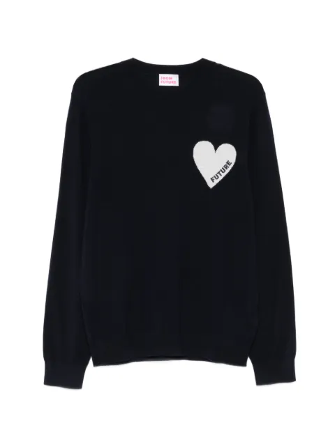 FROM FUTURE heart-intarsia sweater Blue PERMMPR02896W