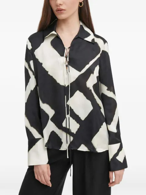Sisley tie-fastening blouse Black 5NLVLQ078