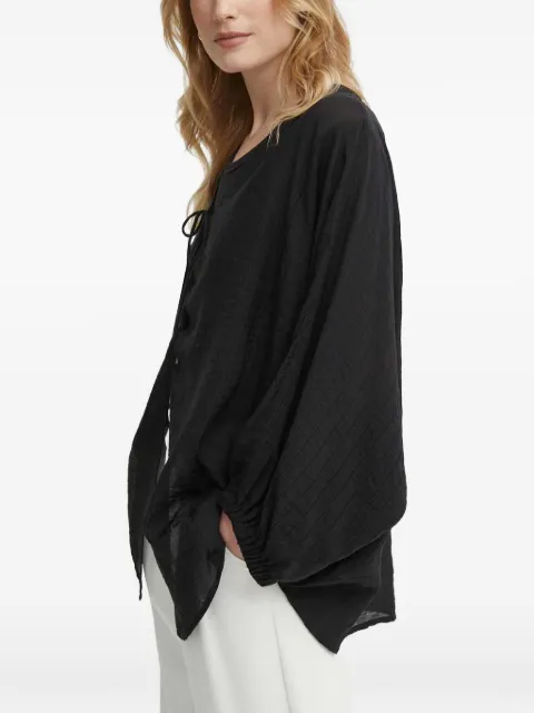 Sisley tie-fastening blouse Black 5OBLLQ06Y