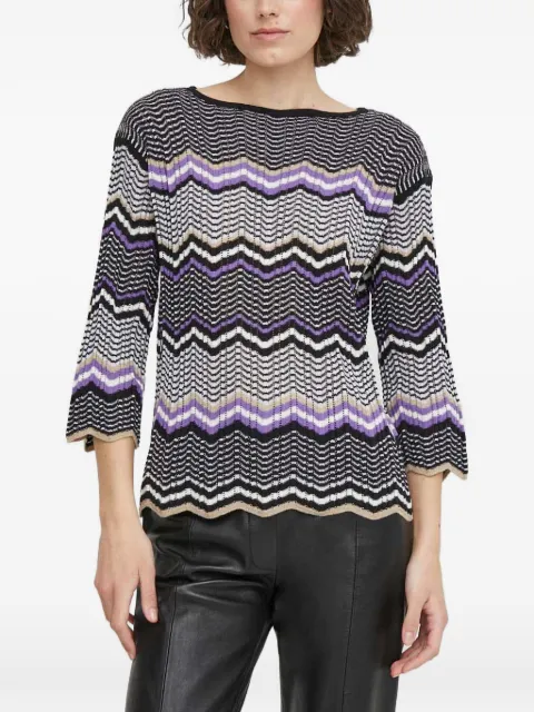 Sisley zig-zag top Black 1136L104O