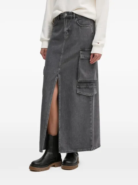 Sisley slit cargo-pocket maxi skirt Grey 4AGWL0025