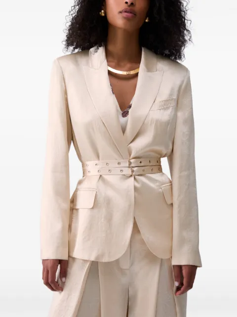 LIU JO satin blazer with belt Neutrals CA6146T450A