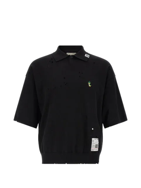 Maison MIHARA YASUHIRO logo-embroidered polo shirt Black J16SW713