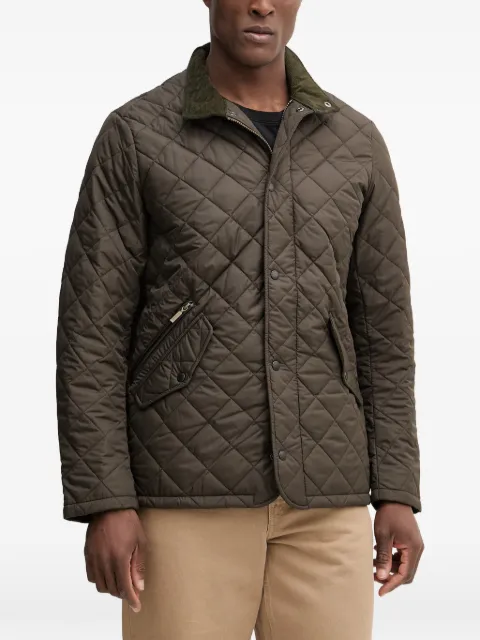 Barbour Chelsea corduroy-collar jacket Green MQU0006