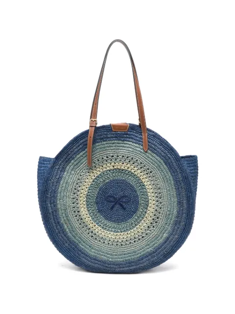 Anya Hindmarch Round Bow raffia tote bag Blue 205559