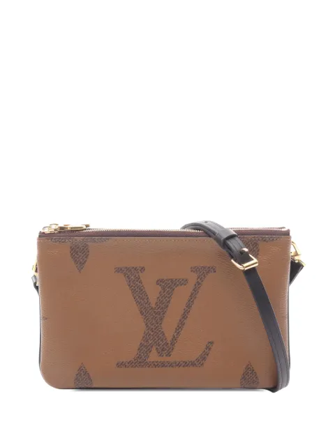 Louis Vuitton Pre-Owned 2020 Monogram Giant Reverse Double Zip Pochette crossbody bag Brown X1KNLD2QRJNRZR41