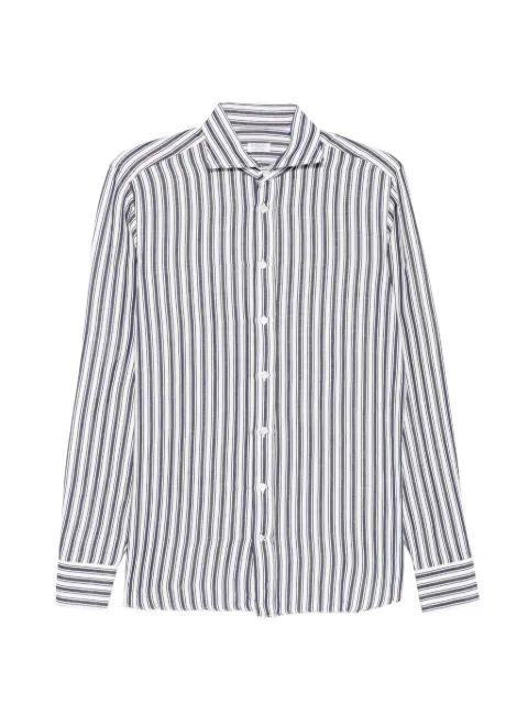 BORRIELLO NAPOLI striped long-sleeves shirt White 22045