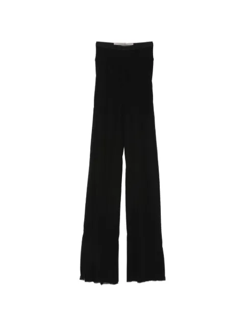 Rick Owens bias ribbed palazzo pants Black RO01F6301GDB