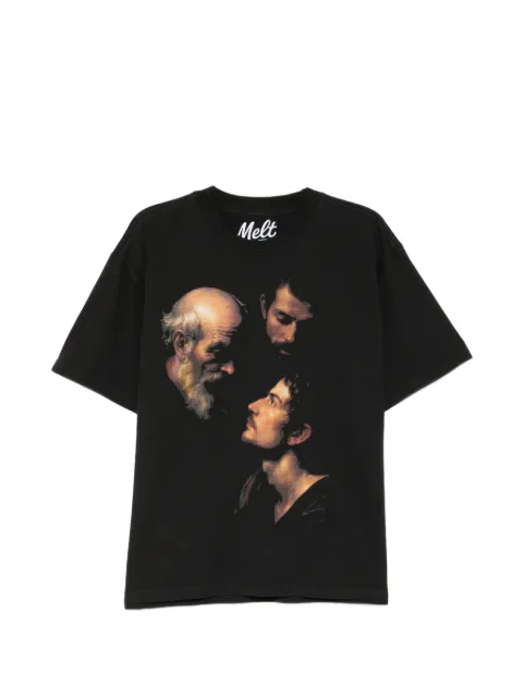 Melt graphic-print T-shirt Black MS5253
