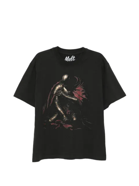 Melt graphic-print T-shirt Black MS5256