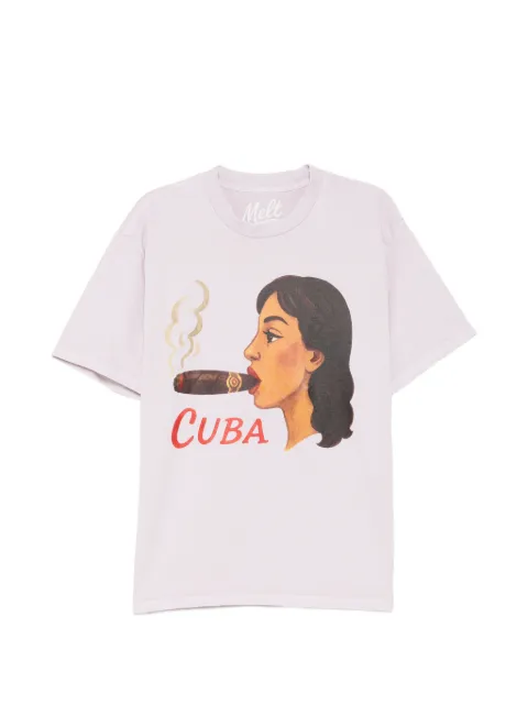 Melt graphic-print T-shirt Pink MS5270