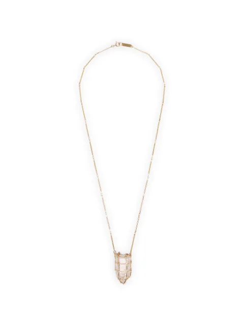 ISABEL MARANT Rock crystal pendant necklace Gold SA0021FAD2B03B