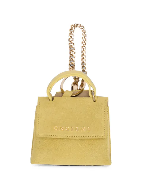 Orciani mini Sveva suede bag charm Yellow CHA023