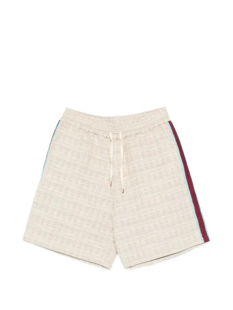 Drôle De Monsieur side-stripe shorts Neutrals KBS175CO257DSAN