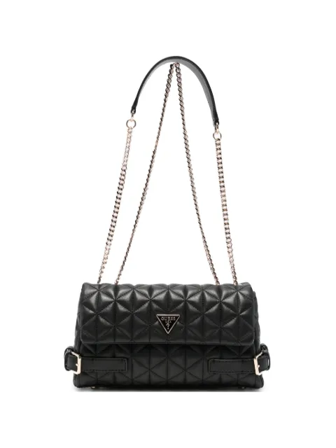 GUESS USA Paisleigh quilted chain crossbody bag Black HWQG9883210