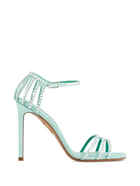 Aquazzura Sensation Crystal heeled sandals Blue SSYHIGS0GROSRZ