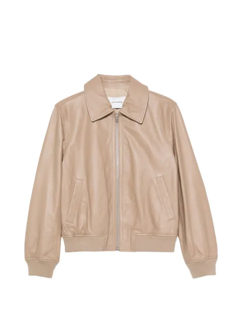 Yves Salomon zip-up leather jacket Neutrals 25EYV20155APXX