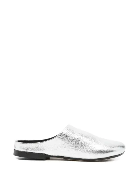 JVAM Yale flat mules Silver 37794