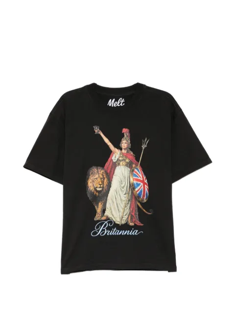 Melt graphic-print T-shirt Black MS5248