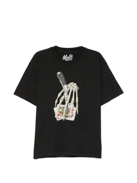 Melt poker-print T-shirt Black MS5252