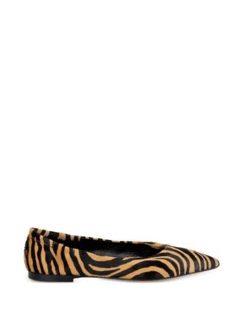 Pomme D´Or zebra-pattern flat pumps Neutrals 1000YZEBRA7091