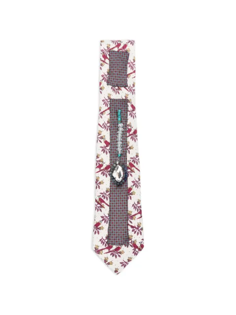 A.N.G.E.L.O. Vintage Upcycling x Stefania Bertoni customised Hermés silk tie White AU180AUM