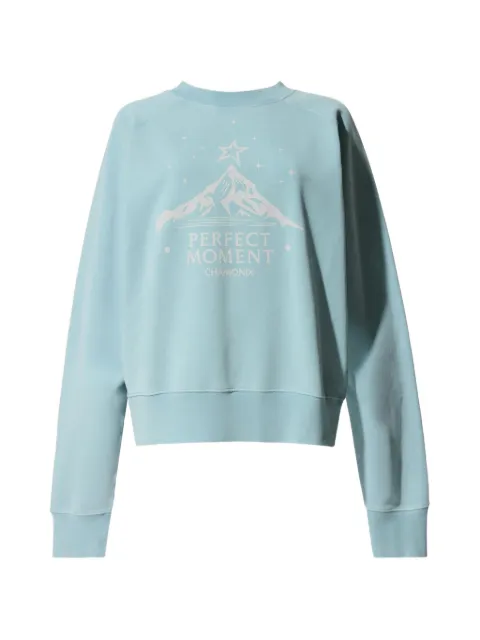 Perfect Moment logo-lettering sweatshirt Blue W3001368