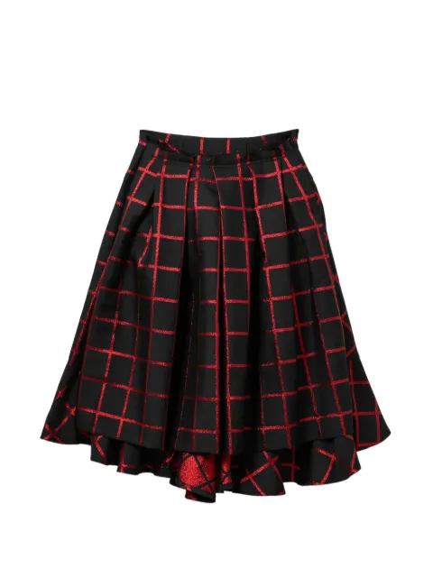 Comme Des Garçons ruffled grid skirt Black CAXSKGQS018XQBKP00S