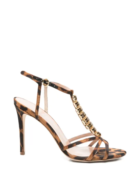 Lella Baldi animal-print embellishment sandals Neutrals L150T