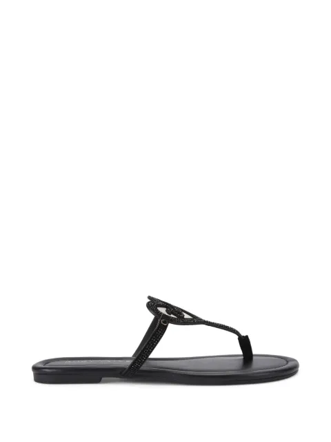 Kurt Geiger London heart embellished t-bar flat sandals Black 5611700289