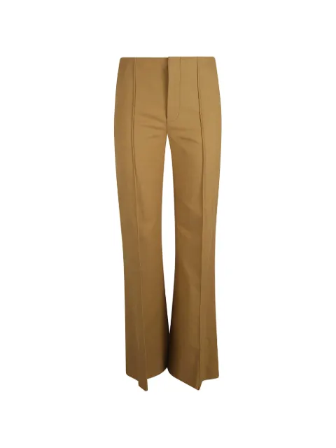 Chloé flared cotton trousers Brown CH24APA34043