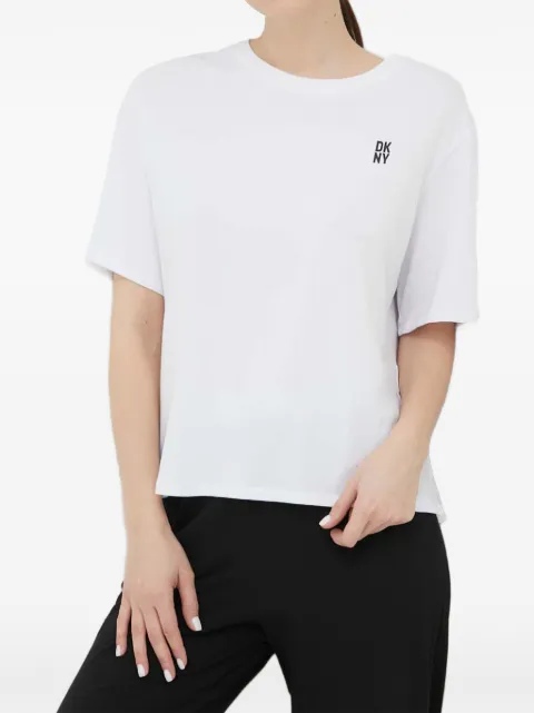 DKNY logo-print pyjama T-shirt White YI2422635