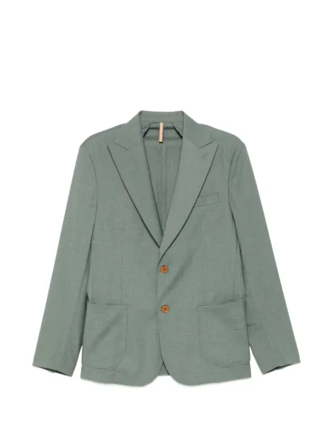 VELA SHOP notch-lapel single-breasted blazer Green G2TAF
