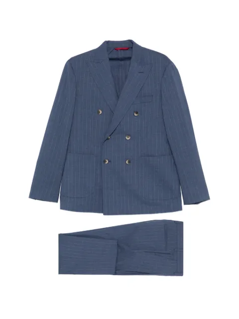 VELA SHOP pinstripe-pattern double-breasted suit Blue A11890PT4318