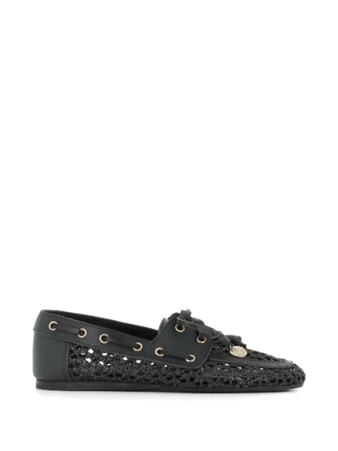 Ancient Greek Sandals Pliaria boat shoes Black PLIARIAVACCHETTA