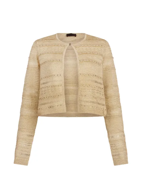 LIU JO openwork button cardigan Neutrals CA6237MA06S