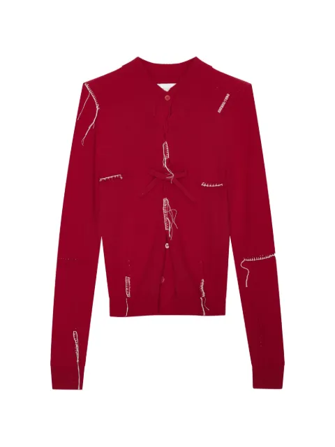 SHUSHU/TONG crew-neck cardigan Red FSDFTO31AZS001DR100