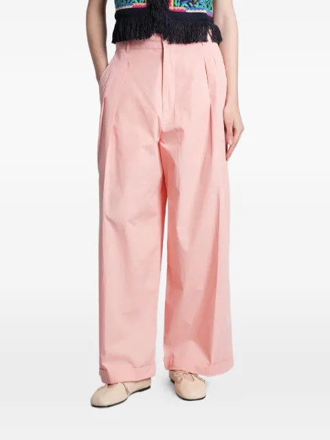 Antik Batik Taylora pleated wide-leg trousers Pink TAYLORA1PAN