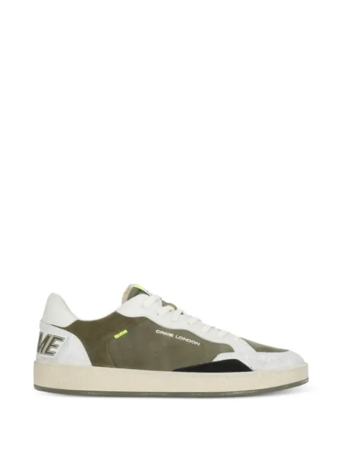 Crime London logo-detail leather sneakers Green 19202PP810CHELSEA