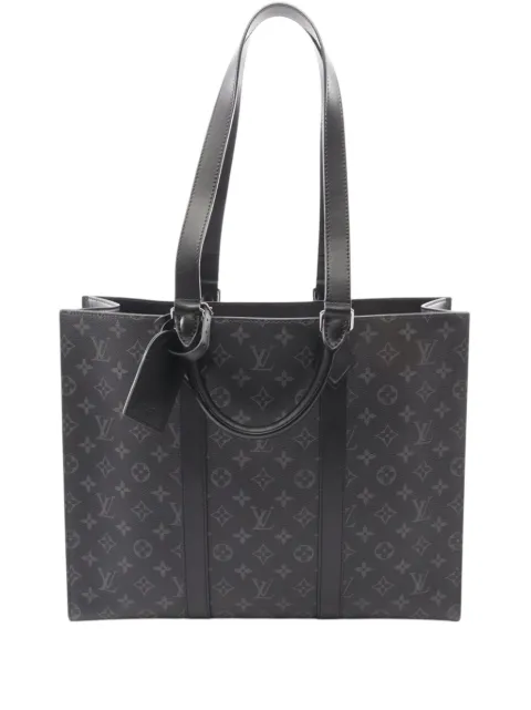 Louis Vuitton Pre-Owned 2021-2026 Monogram Eclipse Sac Plat 24H tote bag Black MA2M0SS57POLLSE7