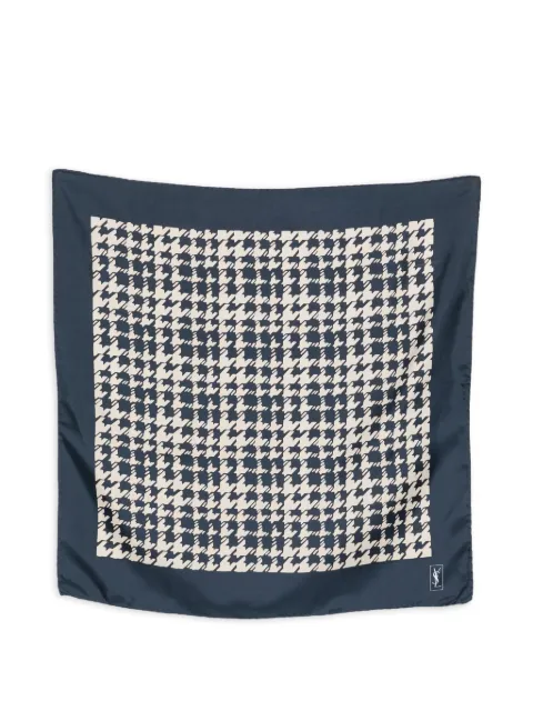 Saint Laurent Pre-Owned 1990s silk scarf Blue SL180AUI