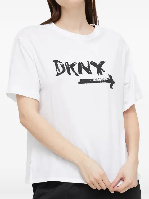 DKNY logo-print pajama top White YI2422629